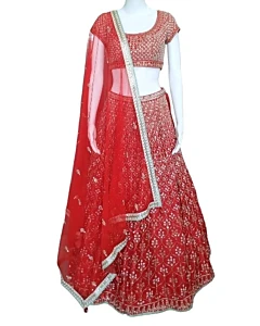 Anita Dongre Red Bridal Lehenga