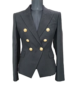 Balmain Black Double-breasted Blazer