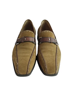 Berluti Tan and Brown Suede Leather Loafers