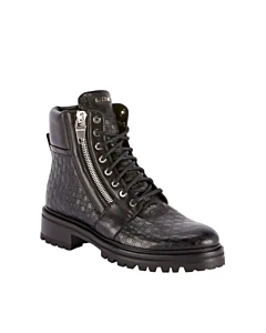 Balmain Black Ranger Monogram Ankle Boots