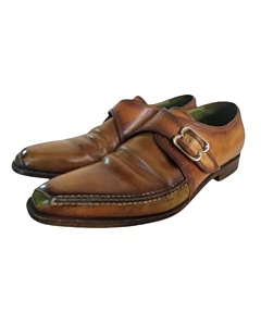 Berluti Scars Demesure Scritto Leather Monk Shoes