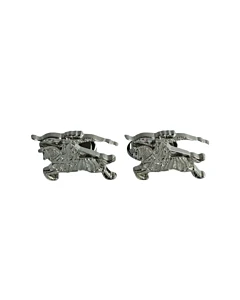 Burberry Silver Tone Equestrian Knight Cufflinks