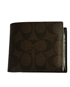 Coach Signature Mens Brown Wallet