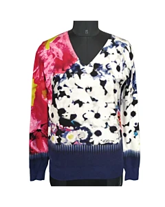 ETRO V-Neck Multicolor Sweater