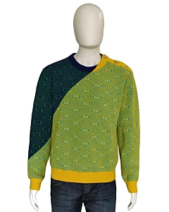 Gucci Wool-Blend GG Jacquard Sweater