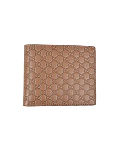 Gucci Brown GG Guccissima Bifold Leather Wallet