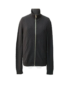 Louis Vuitton Black Damier Signature Zip Through Cardigan