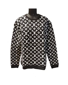 Louis Vuitton Full Monogram Jacquard Crewneck Printed Sweatshirt