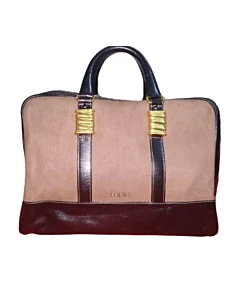 Loewe Velazquez Dark Brown Leather Travel Bag