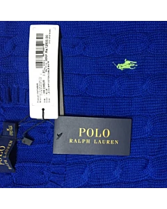 Polo Ralph Lauren Blue Long Sleeve Cable Knit Cashmere Sweater