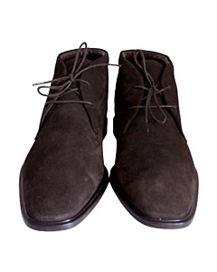 Tods Polacco Gray Lace-up Chukka Men Ankle Boots