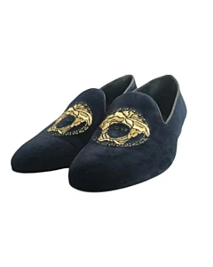 Versace Medusa Head Velvet Men Mules